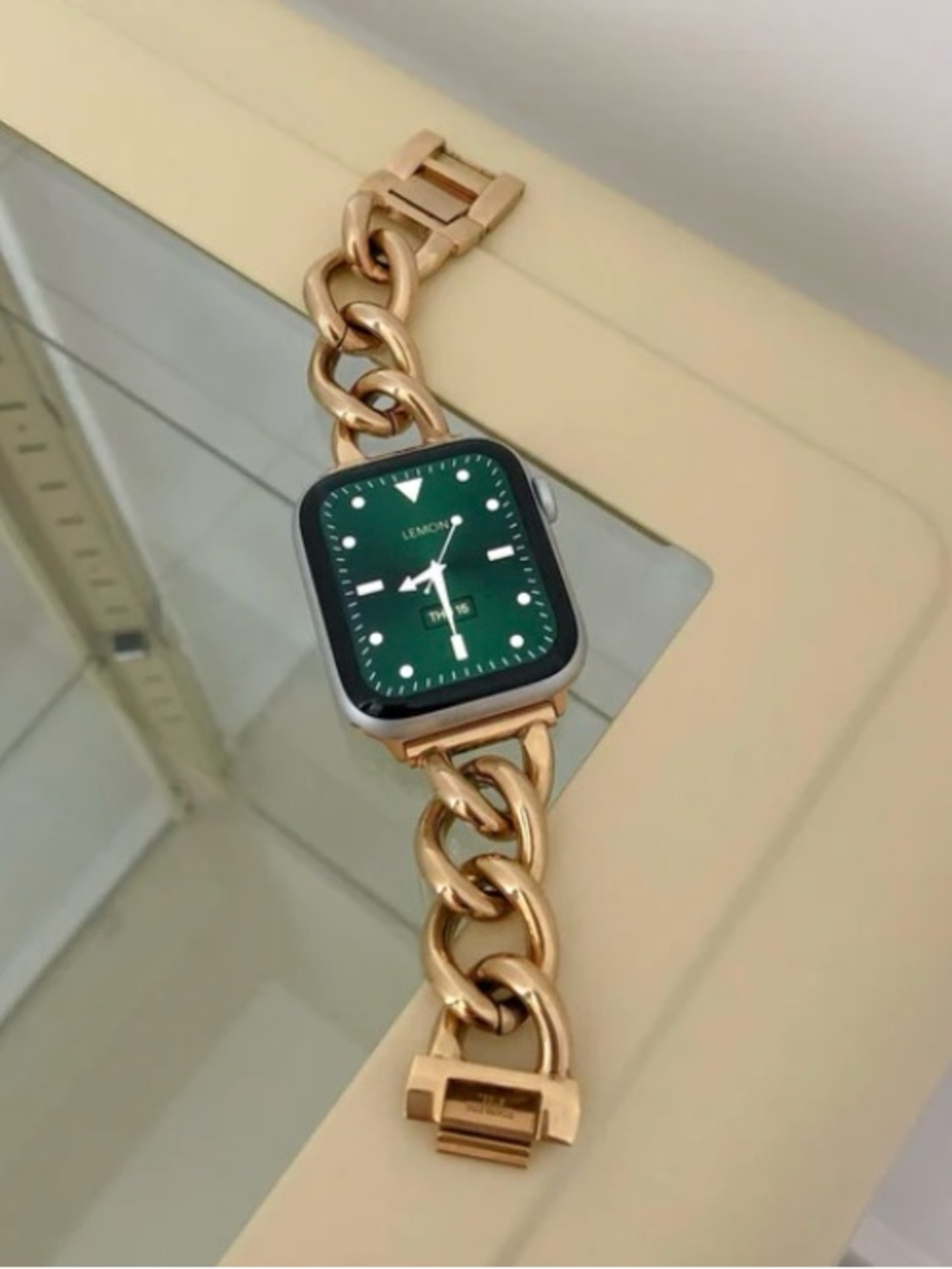 Lemon Apple Watch Band Bracelet - Timeless 18k Gold Plated Gold Chain-Link
